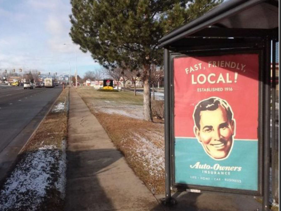 aoi transit-shelter advertising campaign