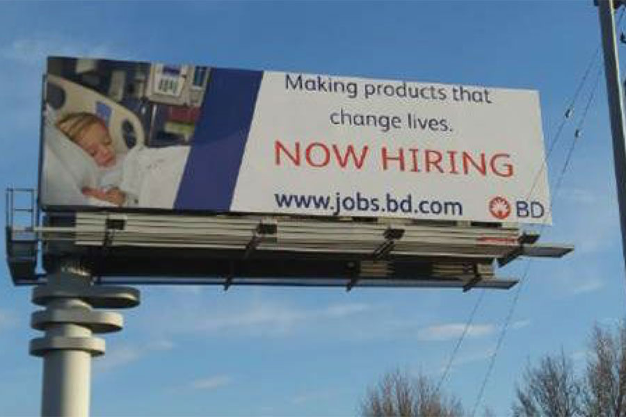 Photo of Beckton Dickinson Billboard Advertising Campaign.
